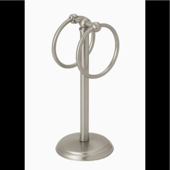 Springs Welshire Brushed Nickel Double Ring Towel - Picture 1 of 5